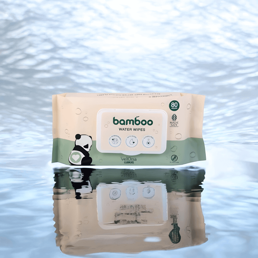 Cuddlies antibacterial Water Wipes are made from bamboo, pure water and organic aloe for a soothing clean