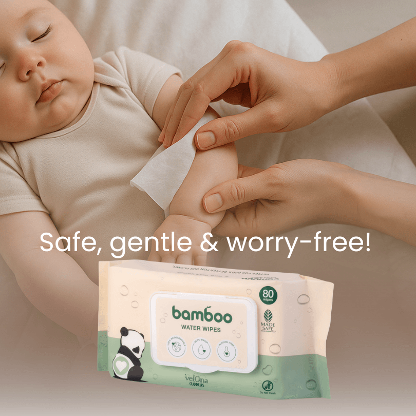 Cuddlies bamboo water wipes, ultra-soft, 99.7% water, biodegradable and gentle on newborn skin