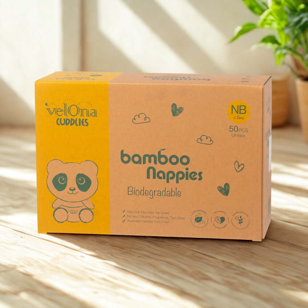 Cuddlies Size 1 Nappies  for Newborns made from Bamboo and eco-friendly