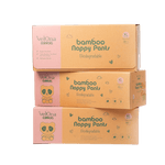 Cuddlies Nappy Pants Size 5 XL Walker – eco-friendly bamboo pull-up nappies in a value bundle, biodegradable and gentle for active toddlers