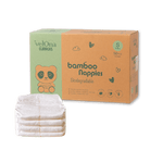 Cuddlies Size 2 Infant Nappy – absorbent bamboo nappies for growing babies, non-toxic and sustainable, value eco nappy pack