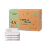 Cuddlies Size 2 Infant Nappy – absorbent bamboo nappies for growing babies, non-toxic and sustainable, value eco nappy pack
