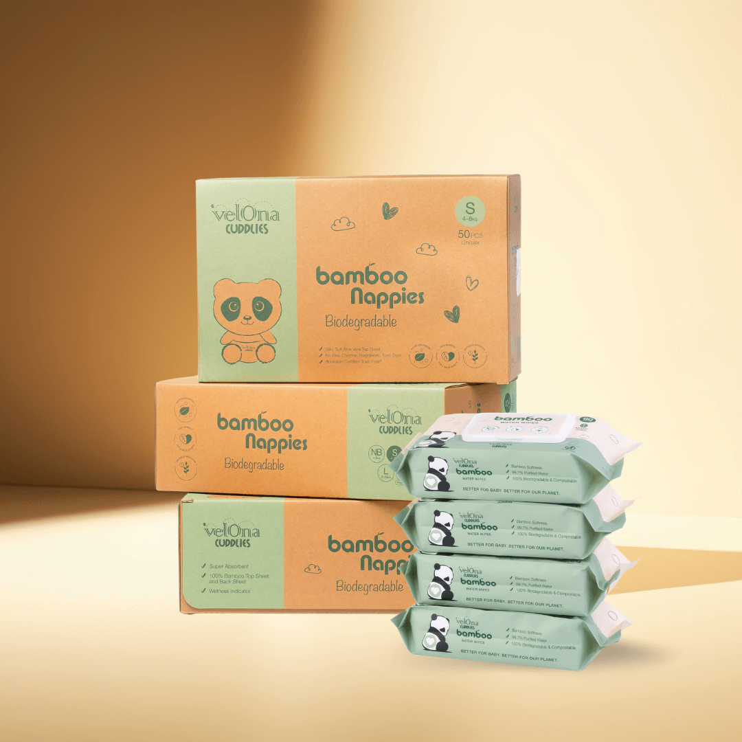 Cuddlies nappy and wipes subscription bundle – convenient, eco-friendly delivery of bamboo nappies and water wipes
