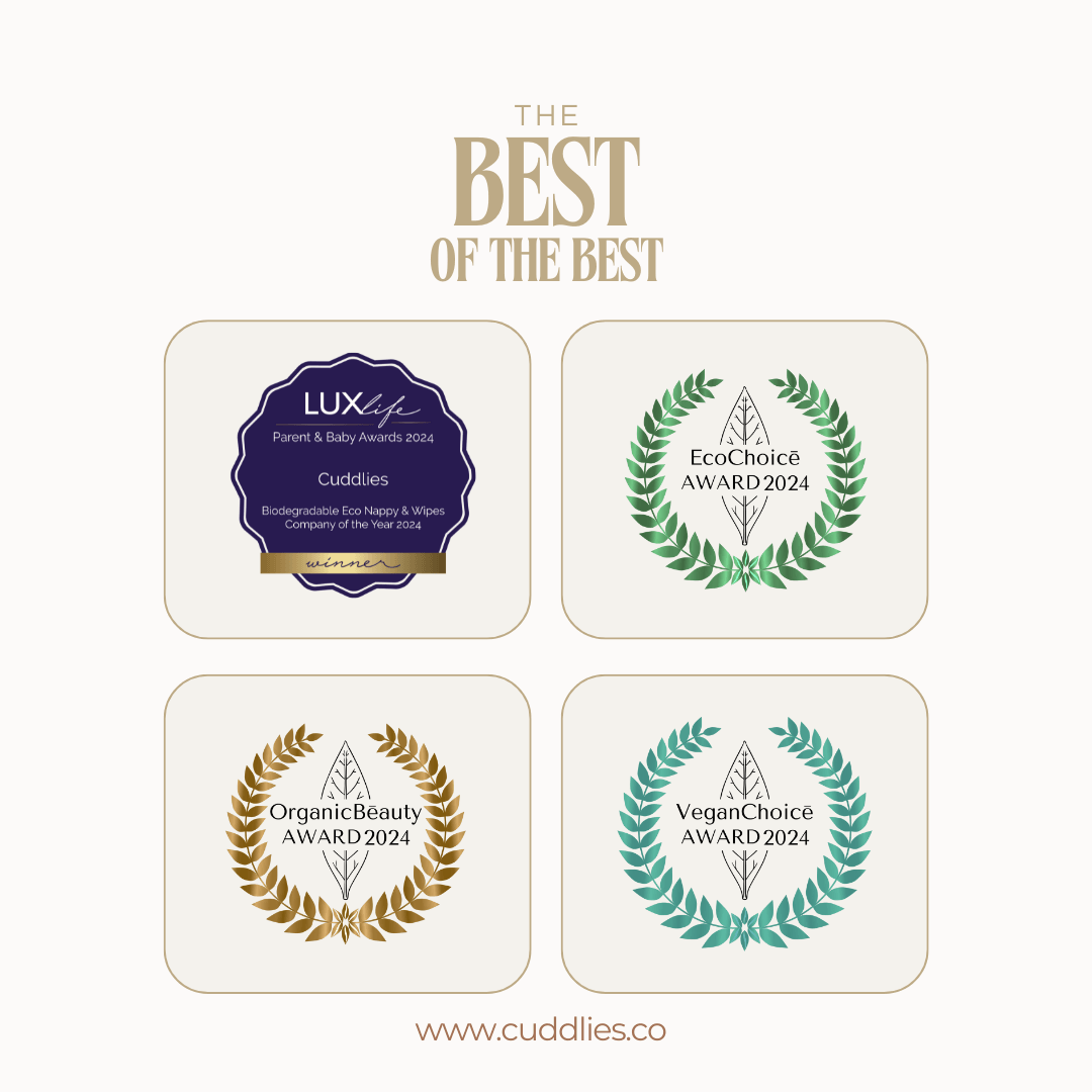 Cuddlies Award Win for Best Biodegradable Eco Nappy & Wipes Company of the Year 2024