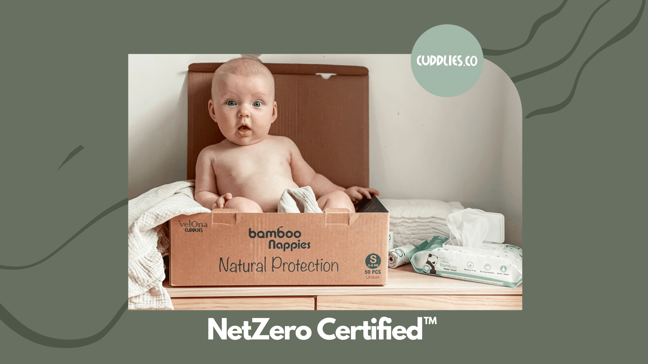 Cuddlies Bamboo Nappies & Water Wipes achieve NetZero certification