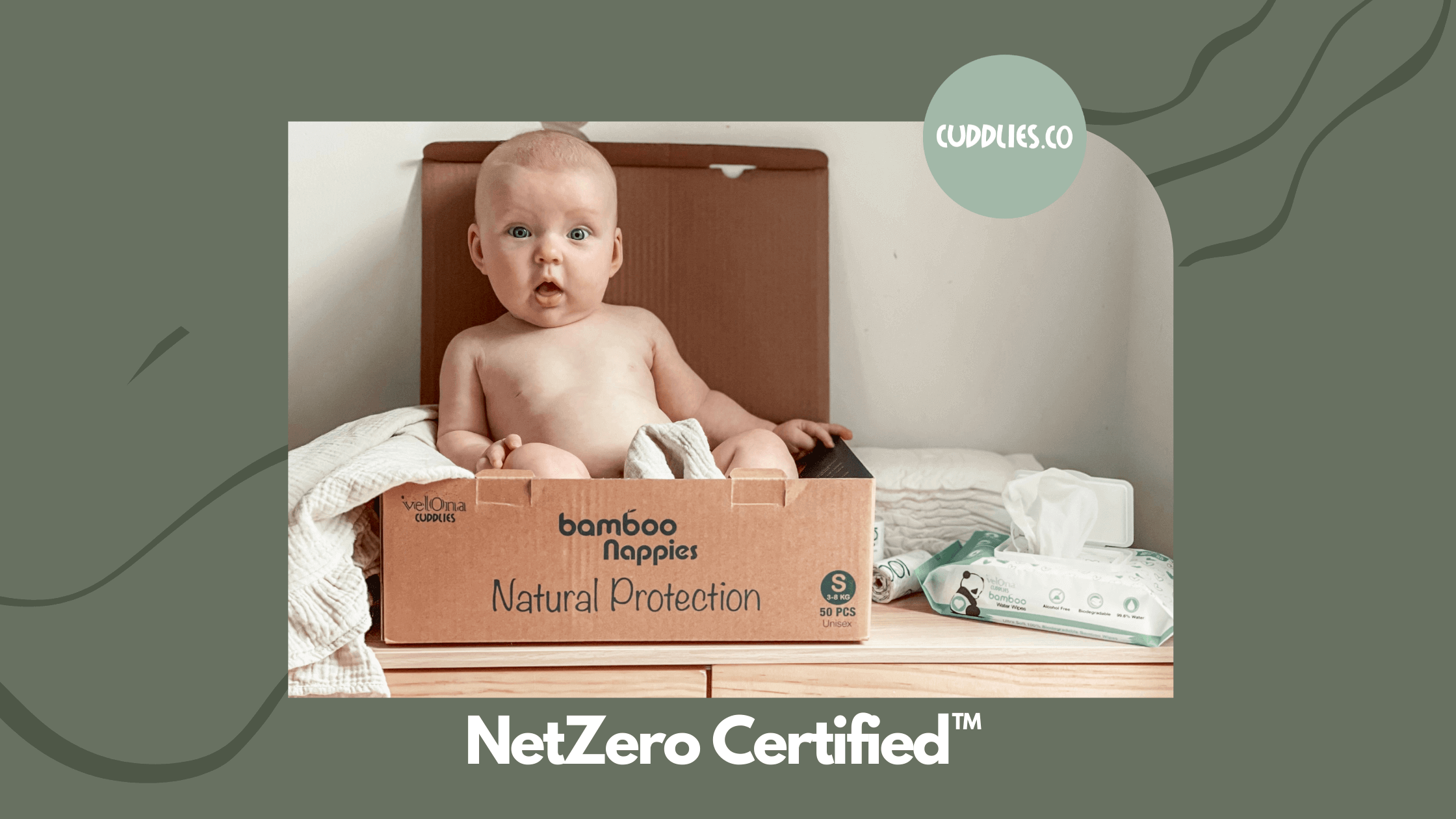 Cuddlies Bamboo Nappies & Water Wipes achieve NetZero certification