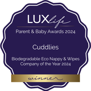 Cuddlies wins gold award for Biodegradable Eco Nappy & Wipes Company of the year 2024