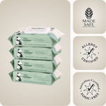 Cuddlies Ultra Soft Bamboo Baby Wipes are Allergy Certified and Toxic Free for gentle newborn skin