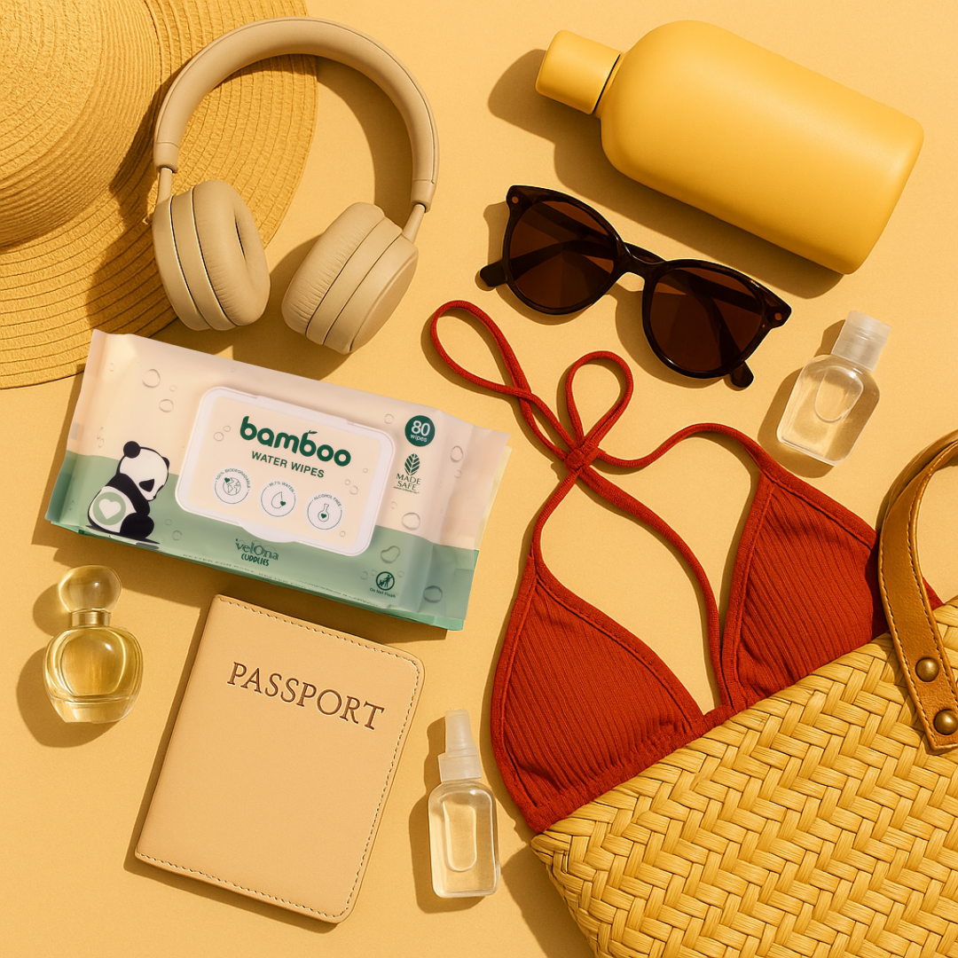 Sensitive pure water wipes for holiday travel and make up removal