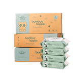 Cuddlies Bamboo Eco Nappy Size 4 Toddler Large 3 pack and Bamboo Eco Water Baby Wipes 4 pack