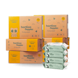 Cuddlies Size 1 Newborn Value Bundle with 300 eco nappies + 320 natural water wipes, perfect value for new parents