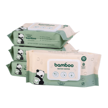 Cuddlies Bamboo Water Wipes 4-pack bundle