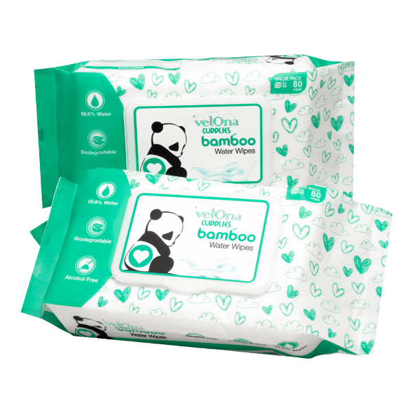 Cuddlies Bamboo Water Baby Wipes with Superior Absorbency non-toxic and 100% biodegradable and compostable. Bulk buy and save big.