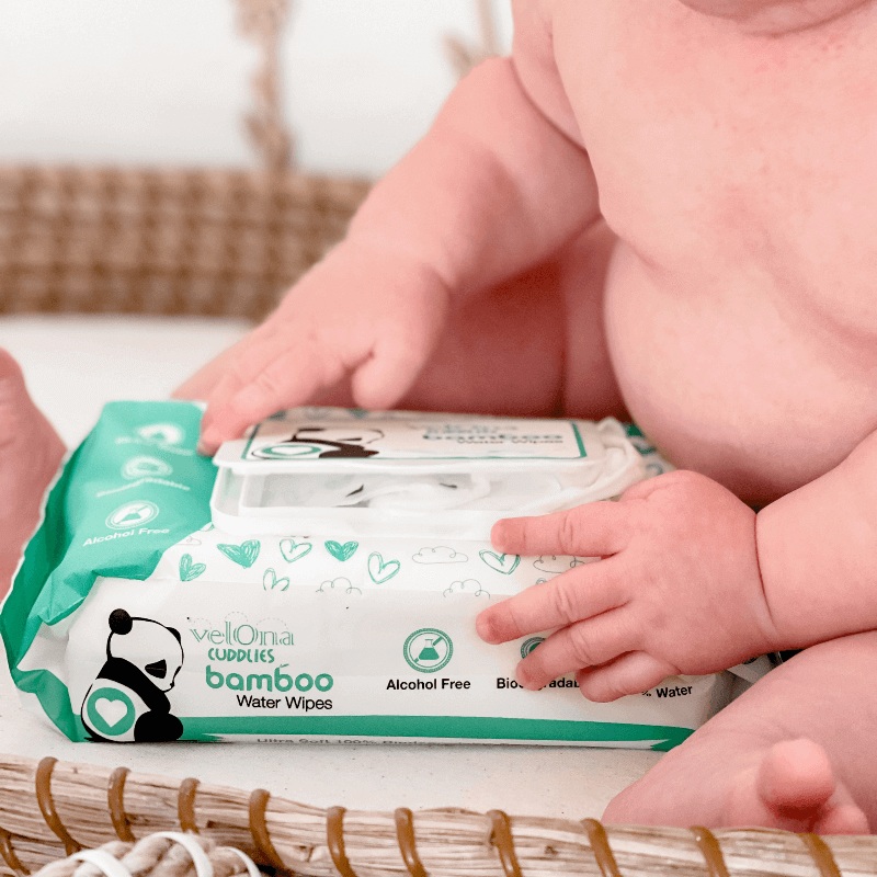 Biodegradable water wipes that are silky soft to touch strong and thick for an easy clean. Hypoallergenic and non-toxic baby wipes for everyday gentle clean